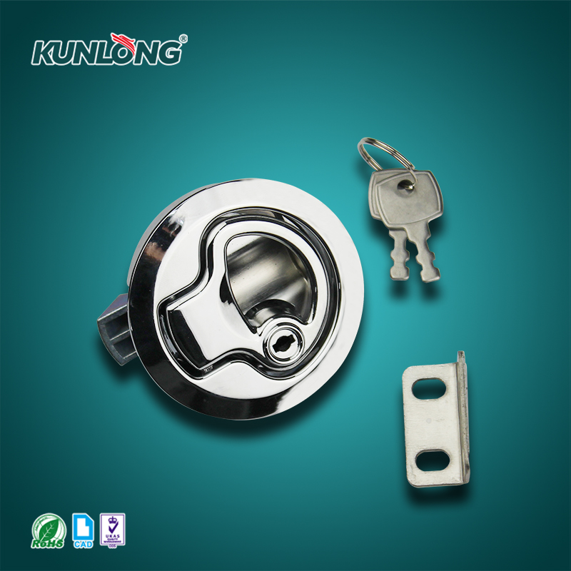 尚坤SK1-070W不锈钢门锁|圆头门锁|嵌入式门锁|控制箱门锁